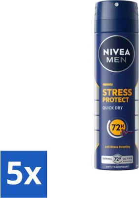 Produktbild von Nivea - Men - Deodorant - Spray - Stress Protect - 150 ml - Vorteilspack - 5 Stücke
