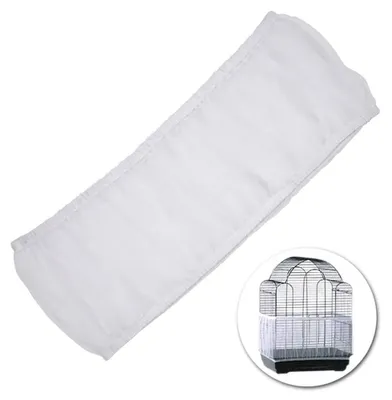 Obrázek produktu pro Kryt na klec pro ptáky, nylonový, sběrač semen pro klece papoušků, prodyšná síť, elastický, univerzální, vhodný pro klece s obvodem 132-250 cm, 3 barvy