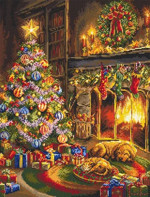 Productafbeelding van Letistitch kruisstik set "Heiligavond", telpatroon, Aida 16, 33x25 cm