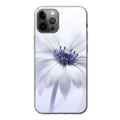 Produktbild von MuchoWow® Handyhülle Schutzhülle Hülle für iPhone 12 Pro Blume - Abstrakt - Weiß Silikon Softcase Handy Hülle - Abdeckung