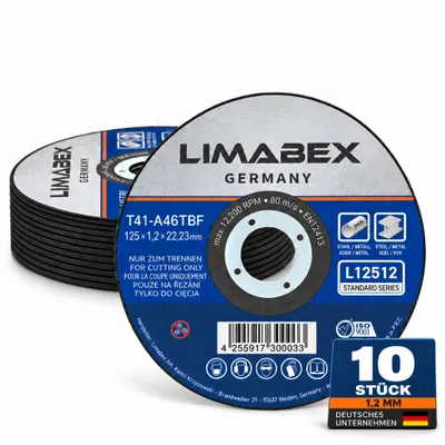 Produktbild von Trennscheiben 125 x 1.2 mm Metall Stahl Edelstahl INOX Rohre Profile Bleche Stangen 10 Stück