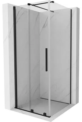 Obrázek produktu pro Mexen Velar posuvná sprchová kabina 90 x 90 cm, transparentní, černá - 871-090-090-01-70