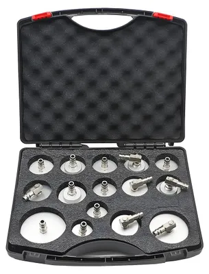 Produktbild von Bremsentlüftungsadapter-Set, 15-teiliges Kit, langlebige Aluminiumkonstruktion, 15pcs