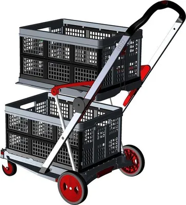 Produktbild von Famanu Einkaufstrolley mit Rädern - Zusammenklappbar - Abnehmbare Einkaufstasche