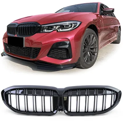 Kühlergrill Doppelsteg Performance SCHWARZ GLANZ passend für BMW 3er G20 G21 18 – Produktansicht