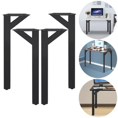 Produktbild von 4pcs Tischbeine 72cm Y-förmig Schreibtischbeine Metall (Schwarz)