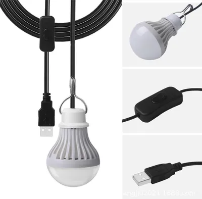 Obrázek produktu pro 2 balení -LED světlo pro kempování 5W USB Dětská postelová lampa přenosná lampa venkovní venkovní venkovní venkovní venkovní