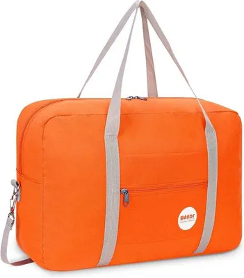 Produktbild von Famanu Reisetasche Faltbar - Orange mit Schulterriemen