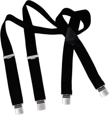 Productafbeelding van Heren bretels 3.5 cm breed met 4 extra sterke matte clips in X-vorm