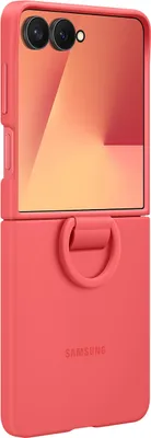Produktbild von Samsung Hülle geeignet für Samsung Galaxy Z Flip7 - Silikoncover mit Ring - Rot