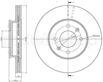 Produktbild von 2x METELLI Bremsscheibe 23-0930C für HYUNDAI i20 (PB PBT) für KIA RIO II (JB)