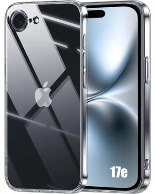Image de Coque pour iPhone 17e, Silicone Transparent Antidérapante Souple Protection Anti-Rayures