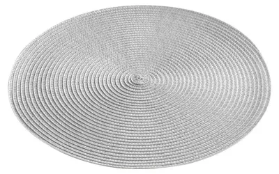 Obrázok produktu pre Podložka Ø 35 cm okrúhla strieborná podložka umývateľná