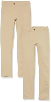 Immagine prodotto di A. Pantaloni da uniforme per bambine, modello aderente, in tessuto tecnico, confezione da 2