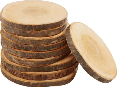 Produktbild von VBS Rindenscheiben "Rund", 10 Stück, Ø ca. 9 - 11 cm