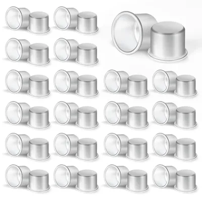 Immagine prodotto di Portacandele portacandele per candele a bastoncino - Alluminio - Argento - Ø 22 mm - 40 pezzi