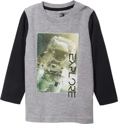 Produktbild von Kleinkinder Jungen Langarmshirt Langarm Shirt Pullover Pulli - Grau, 98/104