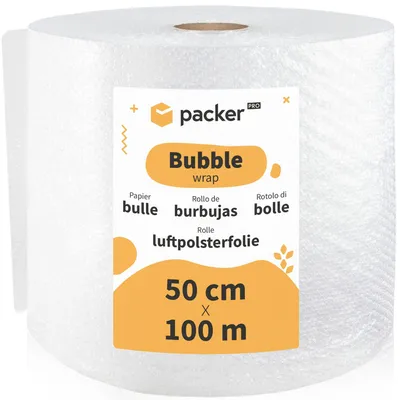 Produktbild von Luftpolsterfolie auf Rolle - 50 cm x 100 Meter - Extra Stark