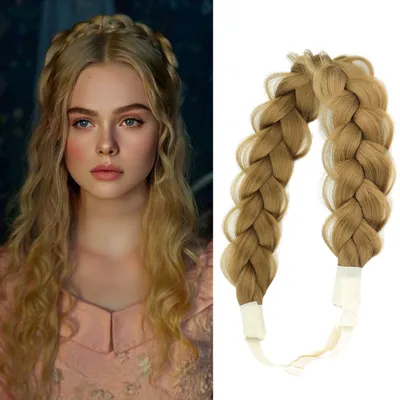 Obrázek produktu pro SassyGoods® Pásek do vlasů s copem Prodlužovací cop Nastavitelný univerzální střih - tmavě blond