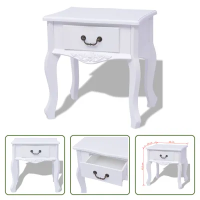 Obrázek produktu pro Noční stolek The Living Store White MDF