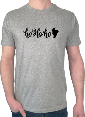 Produktbild von Huuraa Herren T-Shirt Ho Ho Ho Weihnachtsmann 3XL Sport Grey Bio Baumwolle Fairtrade Herrenshirt Geschenkidee