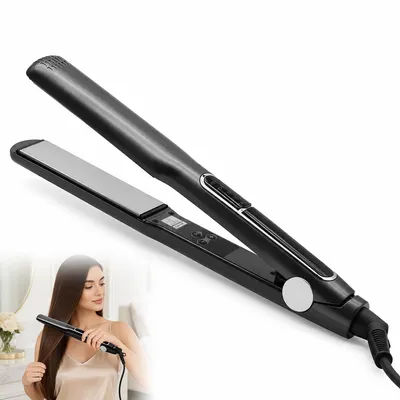 Produktbild von Glätteisen 2 in 1 Haarglätter & Lockenstab, Keramik Turmalin, schnelles Aufheizen, Temperaturregelung, Anti Frizz Haarstyler für glattes & lockiges Haar