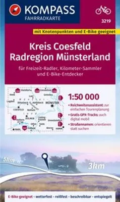 Produktbild von KOMPASS Fahrradkarte 3219 Kreis Coesfeld - Radregion Münsterland mit Knotenpunkten 1:50.000