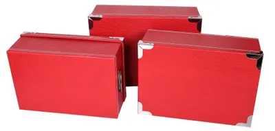 Obrázok produktu pre Sada 3 veľkých kartónových úložných boxov s vekom, rozmerov: 38 x 26,5 x 14 cm, 40 x 28,5 x 15 cm, 42 x 30 x 16 cm