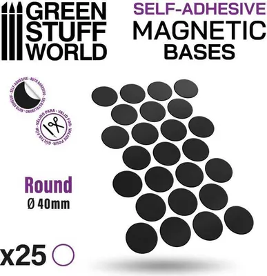 Immagine prodotto di GreenStuffWorld Foglio magnetico pretagliato - Rotondo 40 mm