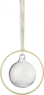 Produktbild von blomus Weihnachtskugel 4er-Set KITAI clear mit Ring brass