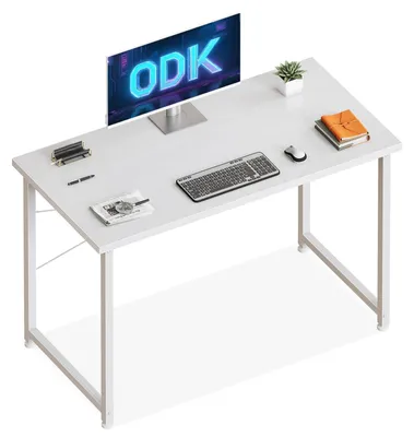 Computertisch mit verstellbaren Beinen, 100x48 cm, Weiß