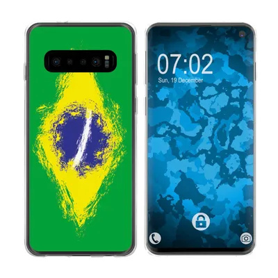 Produktbild von PhoneNatic Case kompatibel mit Samsung Galaxy S10 Silikon-Hülle WM Brasilien M3