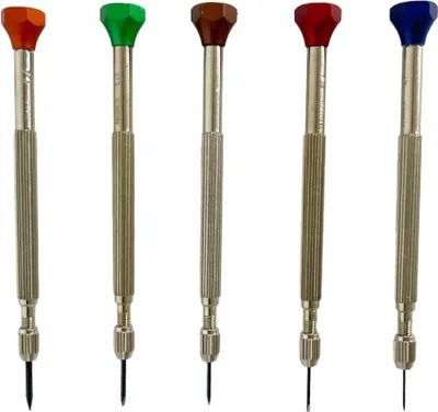 Produktbild von Horotec MSA 01.225 Schraubenset mit 5 Schraubendrehern für Uhrmacher (0.60 mm - 1.50 mm)