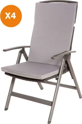 Produktbild von Stuhlkissen 4er set | Sitzkissen 110x47x4cm Grau | sitzkissen gartenmöbel sitzkissen stuhl | stuhlkissen outdoor