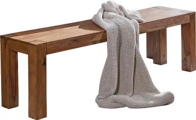 Produktbild von FineBuy Esszimmer Sitzbank Massiv-Holz Sheesham 180 x 45 x 35 cm Holz-Bank Natur-Produkt Küchenbank im Landhaus-Stil