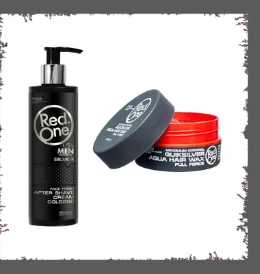 Produktbild von RedOne Aftershave Cream Cologne Silver 400ml + RedOne Haar Wax Quiksilver 150ml Sparset Geschenkset