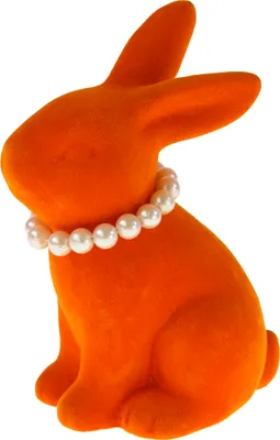 Produktbild von Werner Voß GmbH Hase mit Perlenkette orange 9,2x6,5x13cm