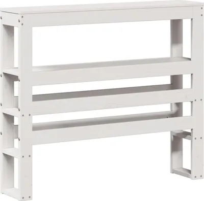 Produktbild von vidaXL Kopfteil mit Ablagen Weiß 75 cm Massivholz Kiefer