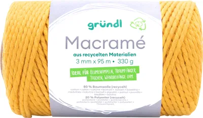 Produktbild von Gründl Baumwollkordel Macrame 95m 330g 3mm für Makramee und Handarbeiten
