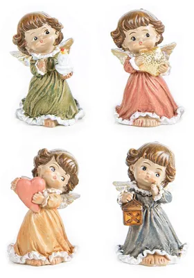Produktbild von 4 kleine Schutzengel bunt 6 cm