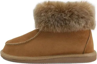 Produktbild von Lammfell Hausschuhe - ZUGSPITZE COGNAC - Schuhgröße: EUR 39