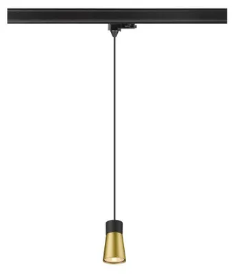 Image de SLV PURI 2.0 Cone, 3 Lampe à suspension, GU10, longueur de suspension 200cm, 1x max. 6W, noir / or 1008279