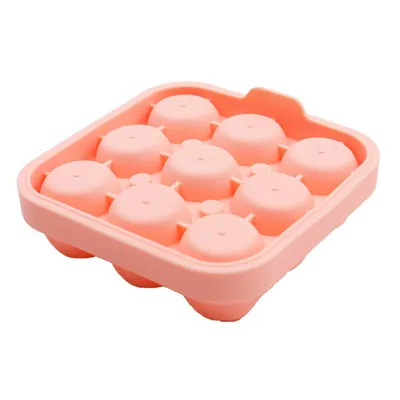 Produktbild von Eiswürfelform Silikon Rose Design, 9er Eiswürfel mit Deckel, BPA-frei, wiederverwendbar, ideal für Cocktails & Getränke