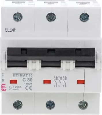 Produktbild von Leitungsschutzschalter 3P C 80A 10kA AC ETIMAT10 02135731