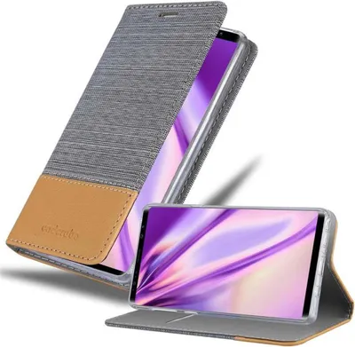 Produktbild von Cadorabo Hülle für Samsung Galaxy NOTE 9 Schutzhülle in Grau Handy Hülle Etui Book Case Cover
