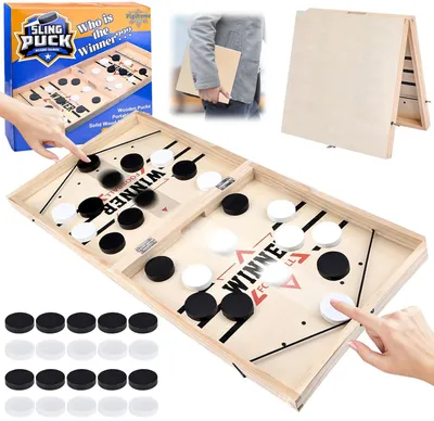 Productafbeelding van Houten Tafel Hockey Spel voor Gezellige Gezinsmomenten