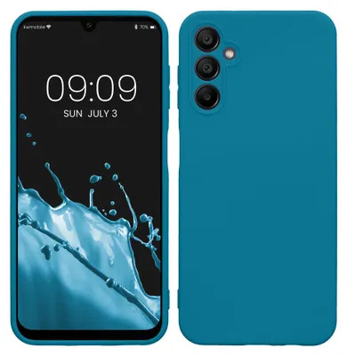 Obrázek produktu pro Pouzdro kwmobile pro Samsung Galaxy A14 5G – měkké silikonové pouzdro – ochranný obal – karibská modrá