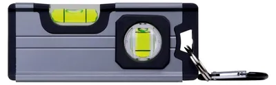 Produktbild von Kleine Wasserwaage mit Gravur, Karabiner und Magnet