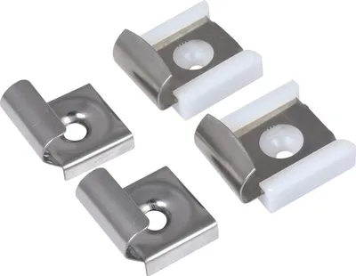 Produktbild von Spiegelhalter, Glasstärke max. 5 mm, Breite 20 mm, Edelstahl poliert