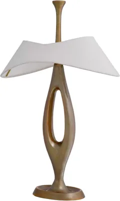 Produktbild von Casa Padrino Luxus Tischleuchte Vintage Messing / Weiß 41,5 x H. 63 cm - Messing Schreibtischleuchte mit Lampenschirm - Luxus Tischleuchten - Luxus Leuchten - Luxus Möbel - Luxus Interior